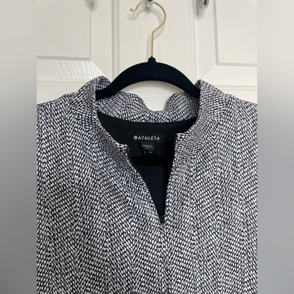 ATHLETA Delancey textured dress fully lined side pockets white and black  | 3X - Picture 3 of 11